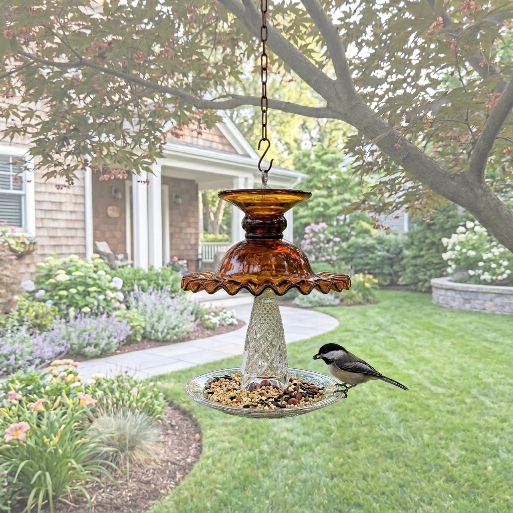 Gold Bird Feeder 2