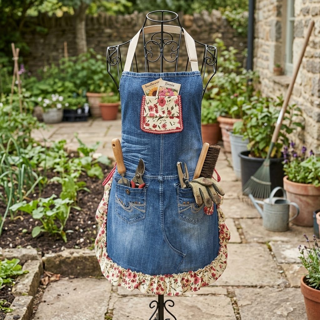 Upcycled Denim Apron 2