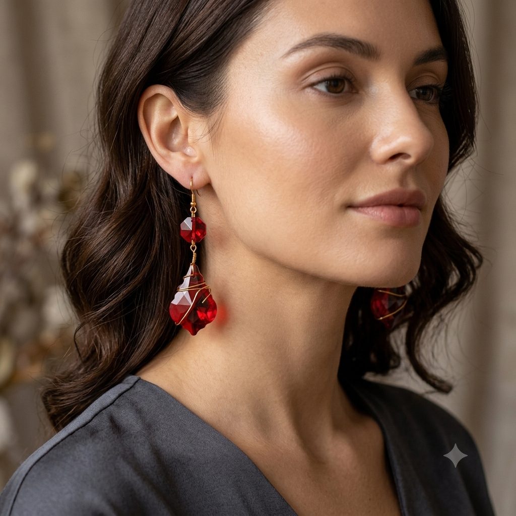 Glass Pendant Earrings (Pair) 2