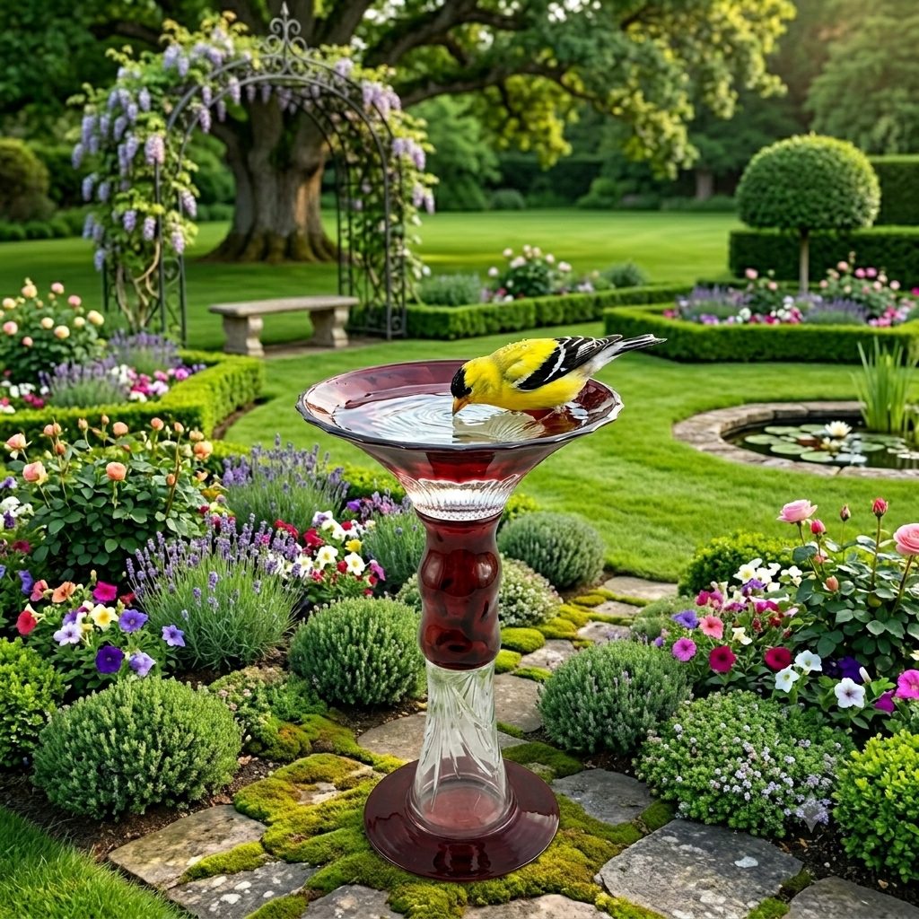 Red Birdbath 2