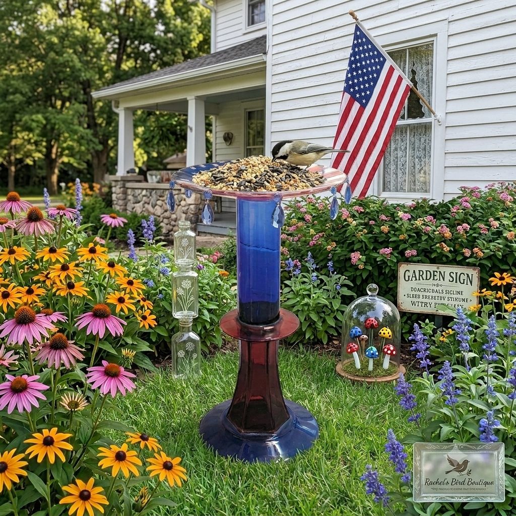 Patriotic Birdbath 2
