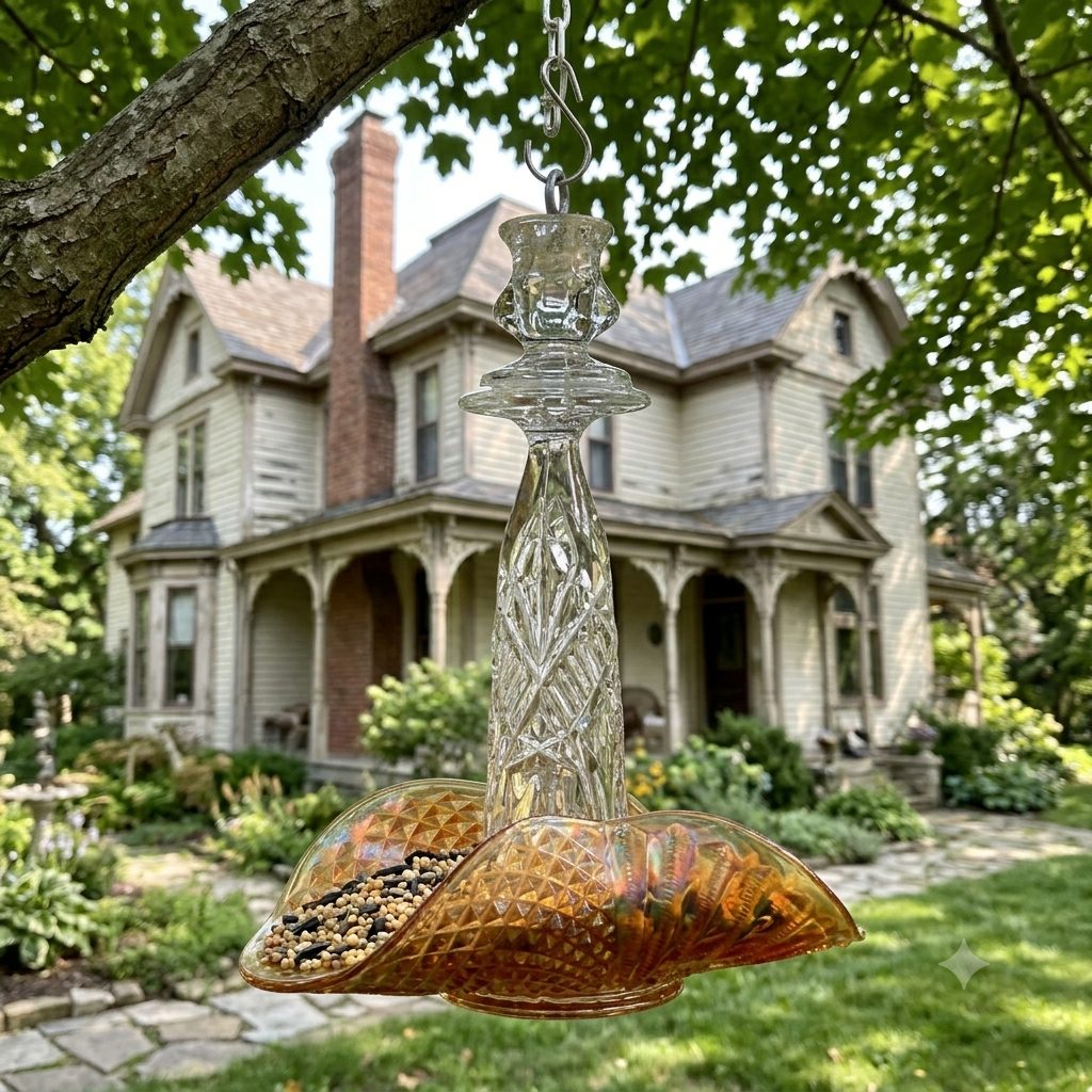 Gold Bird Feeder 2