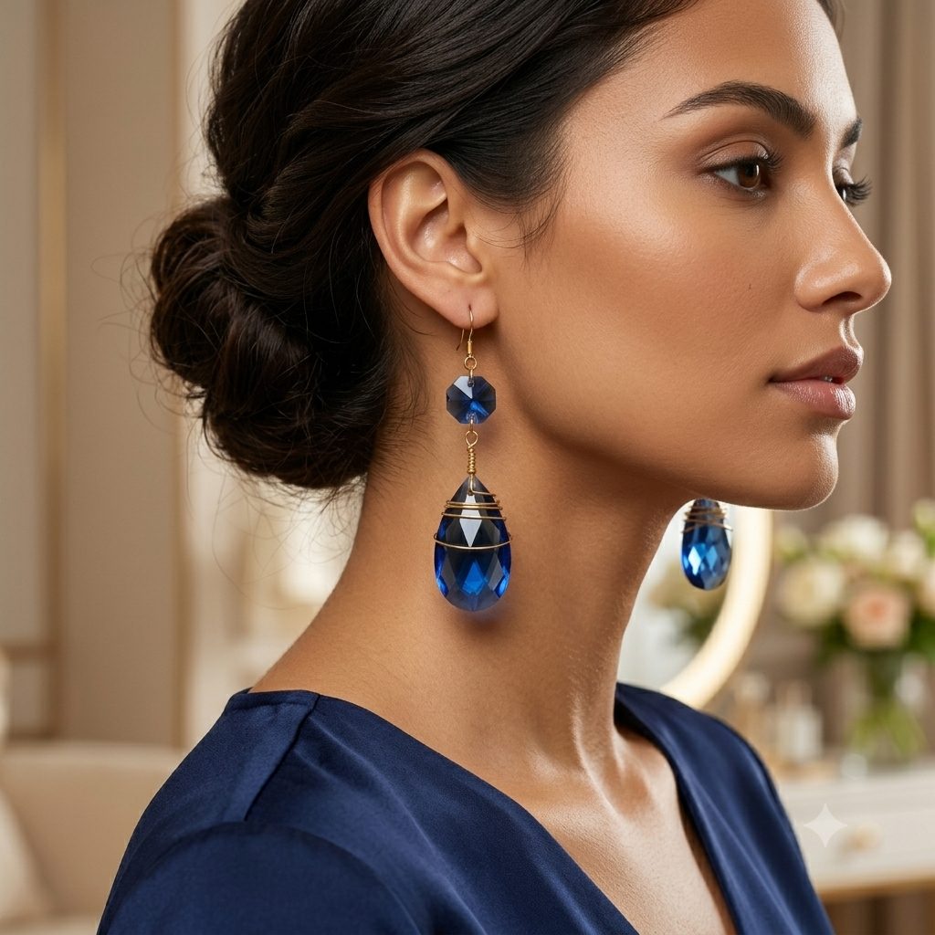 Cobalt Earrings 2