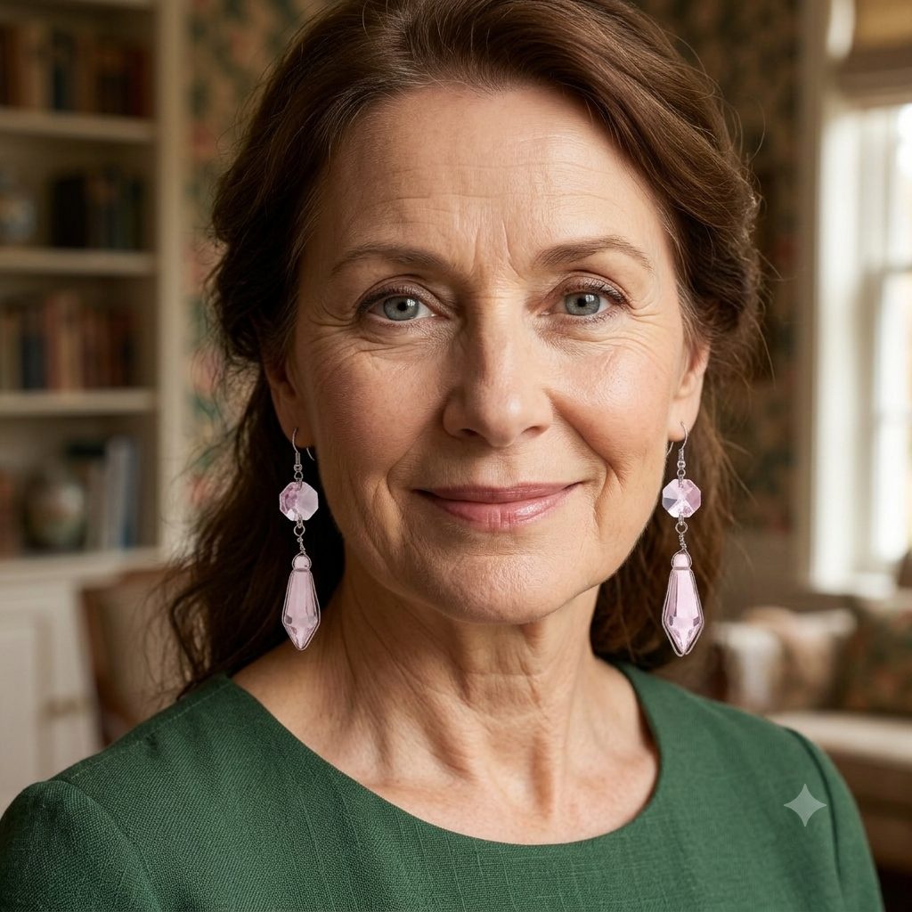 Pink Drop Earrings 2