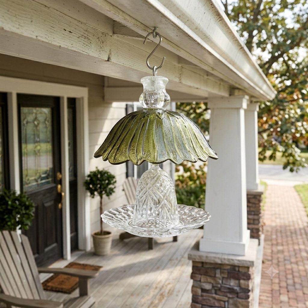 Green Bird Feeder 2