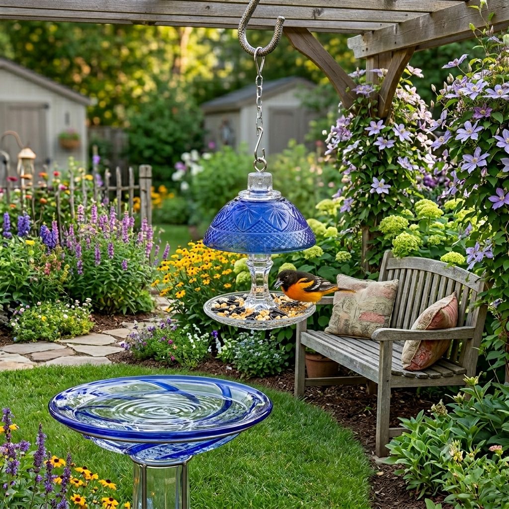 Cobalt Bird Feeder 2