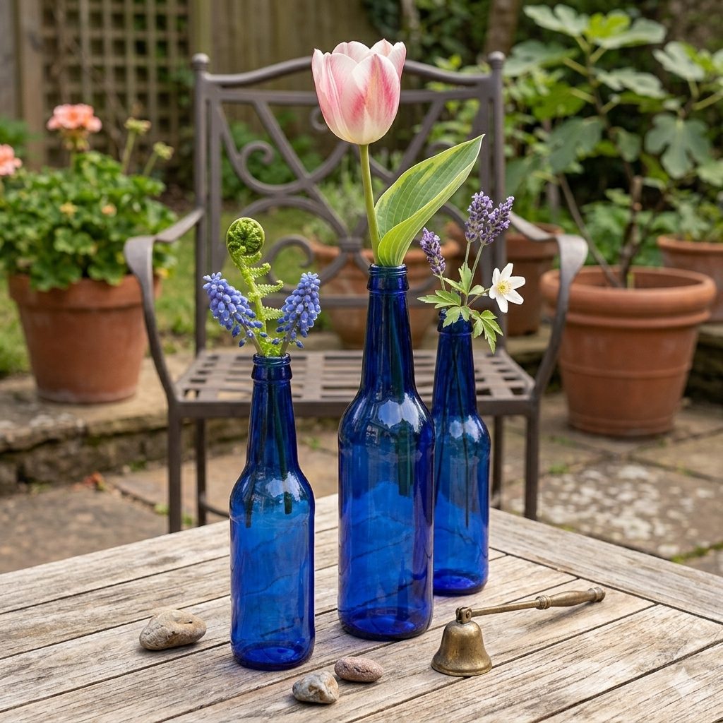 9" Cobalt Bottles 2