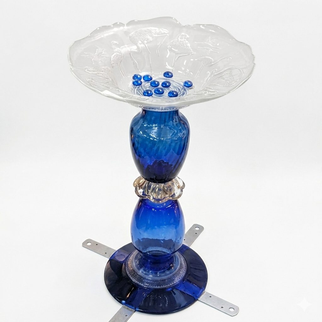 Cobalt Birdbath