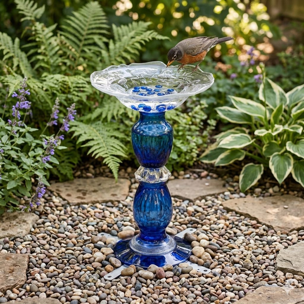 Cobalt Birdbath 2