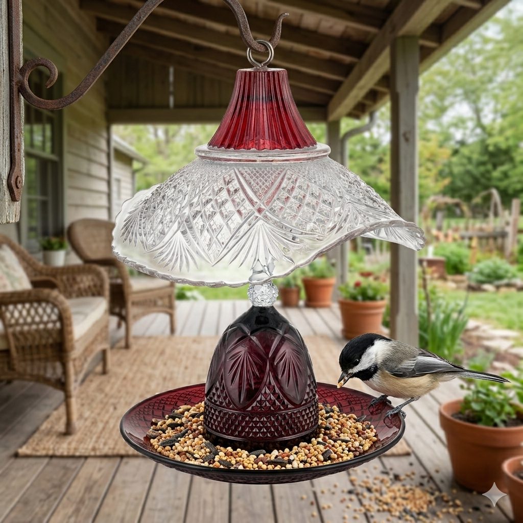 Red Bird Feeder 2