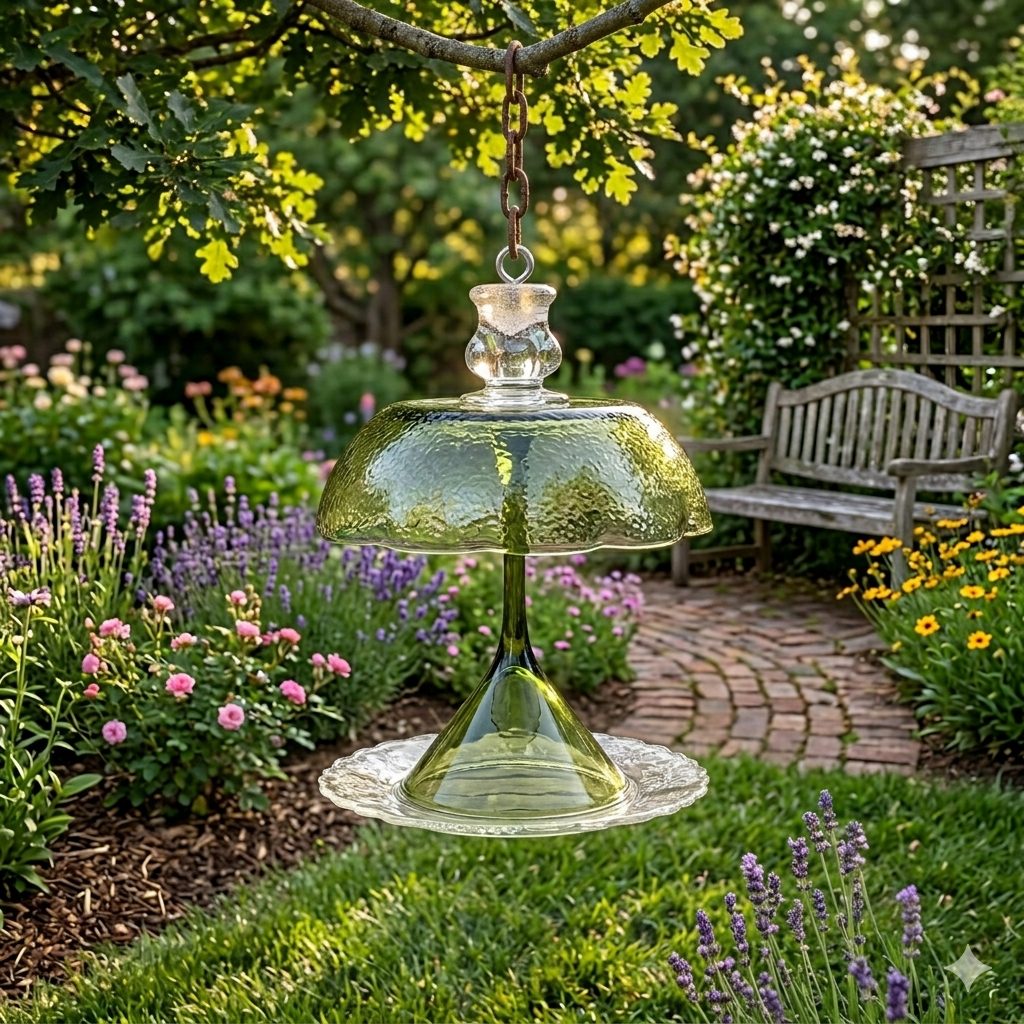 Green Bird Feeder 2