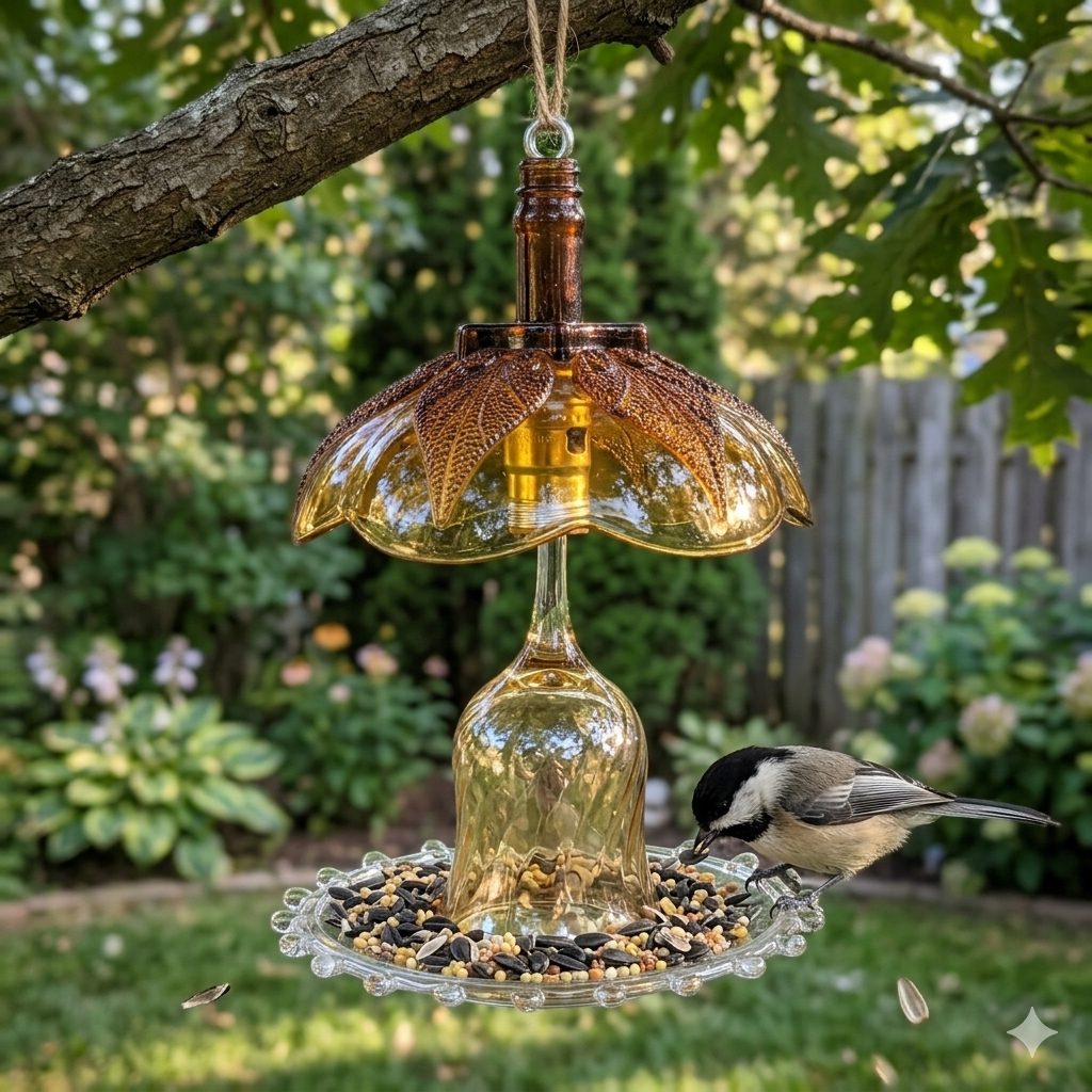 Amber Bird Feeder 2