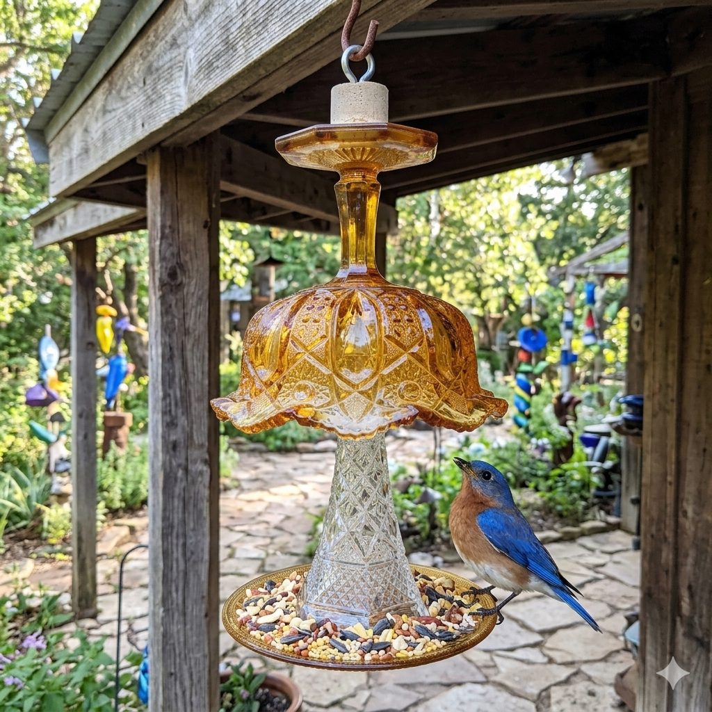 Gold Bird Feeder 2
